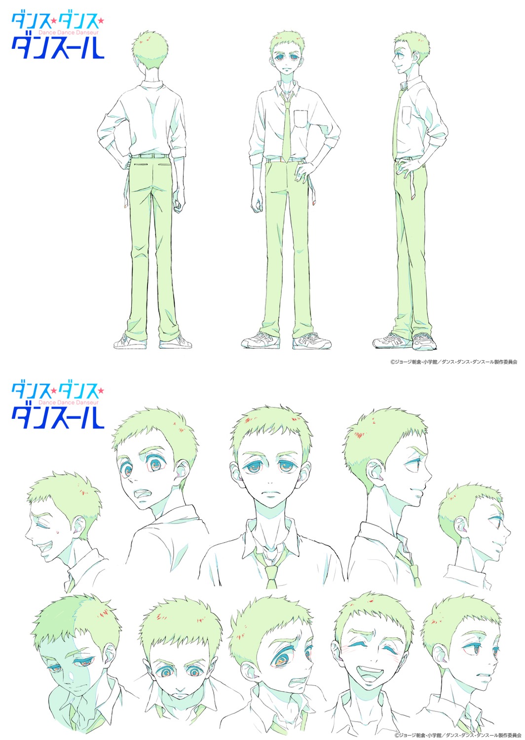 character_design, dance_dance_danseur, hitomi_hasegawa, production_materials, settei