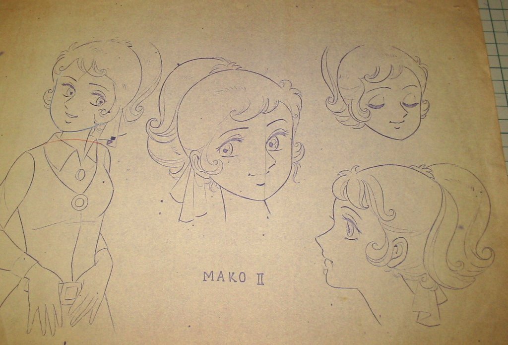 character_design, mahou_no_mako-chan, production_materials, settei, shinya_takahashi_(1943)