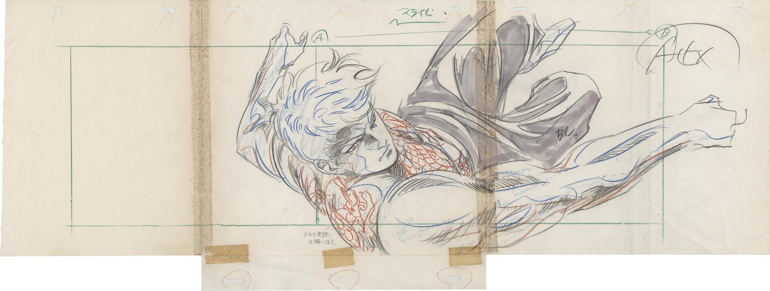 crying_freeman, genga, junichi_hayama, production_materials
