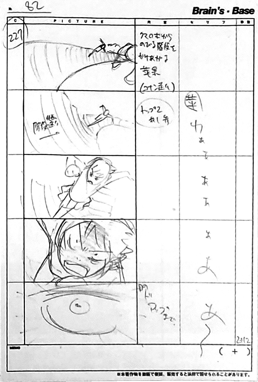 kunihiko_ikuhara, mawaru_penguindrum, production_materials, running, storyboard