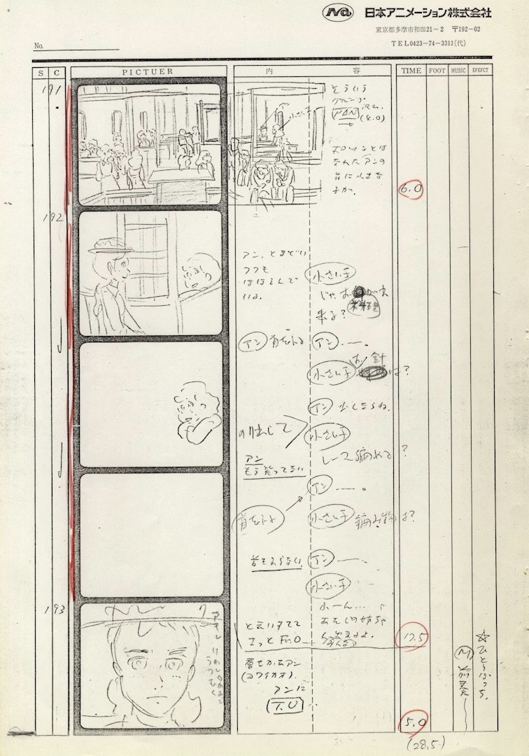 anne_of_green_gables, anne_of_green_gables_series, production_materials, storyboard, world_masterpiece_theater, yoshiyuki_tomino