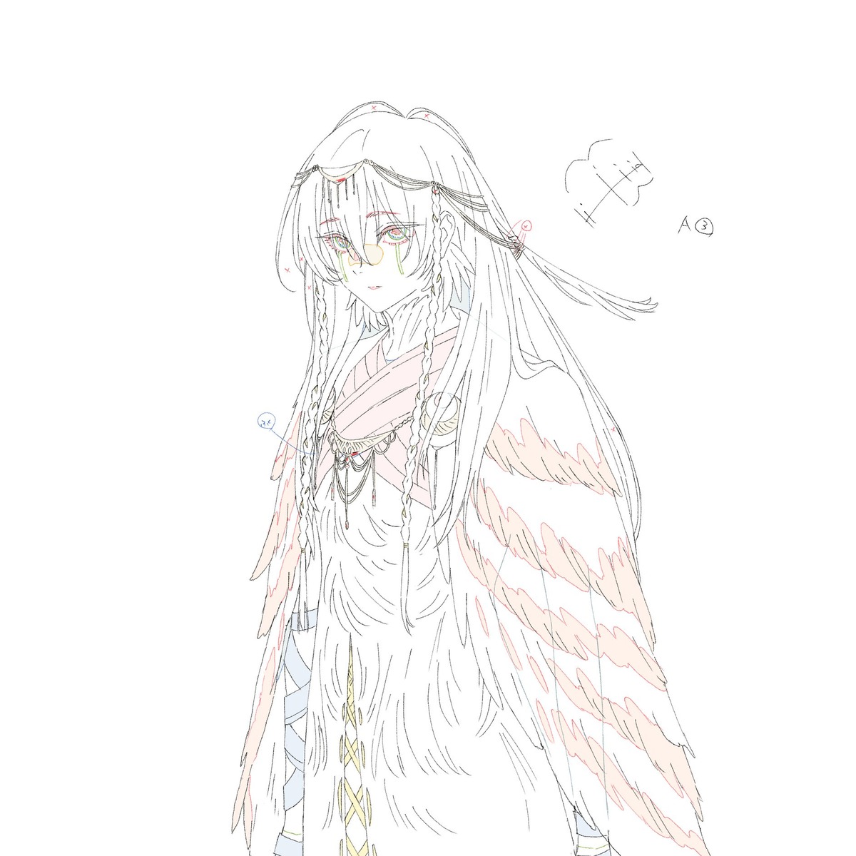eve_music_videos, genga, production_materials, taishi_kawakami, white_snow