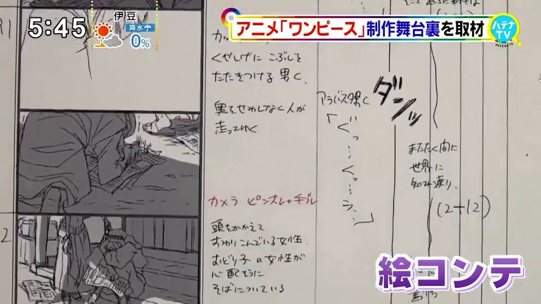 megumi_ishitani, one_piece, production_materials, storyboard
