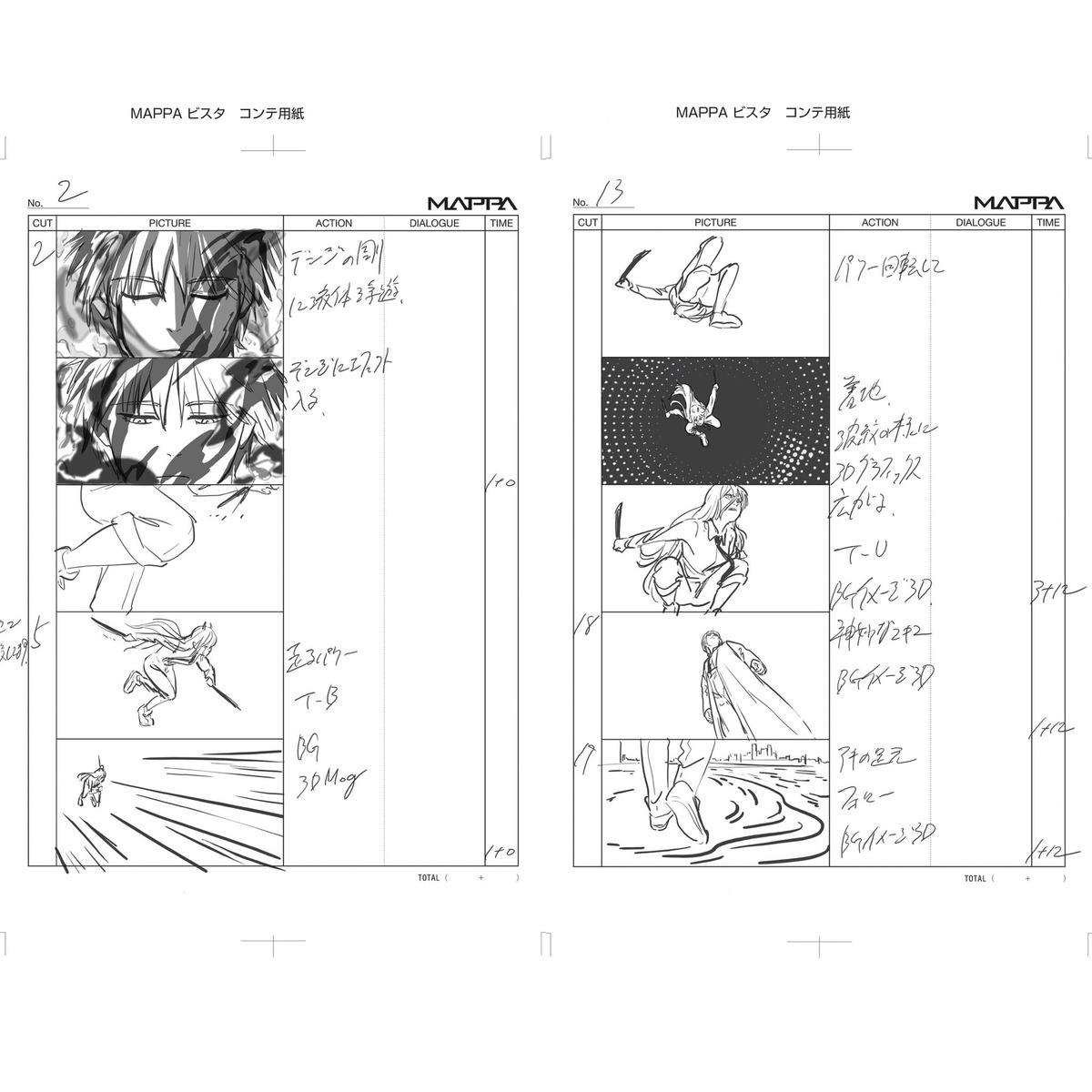 chainsaw_man, chainsaw_man_series, production_materials, shinpei_kamata, storyboard