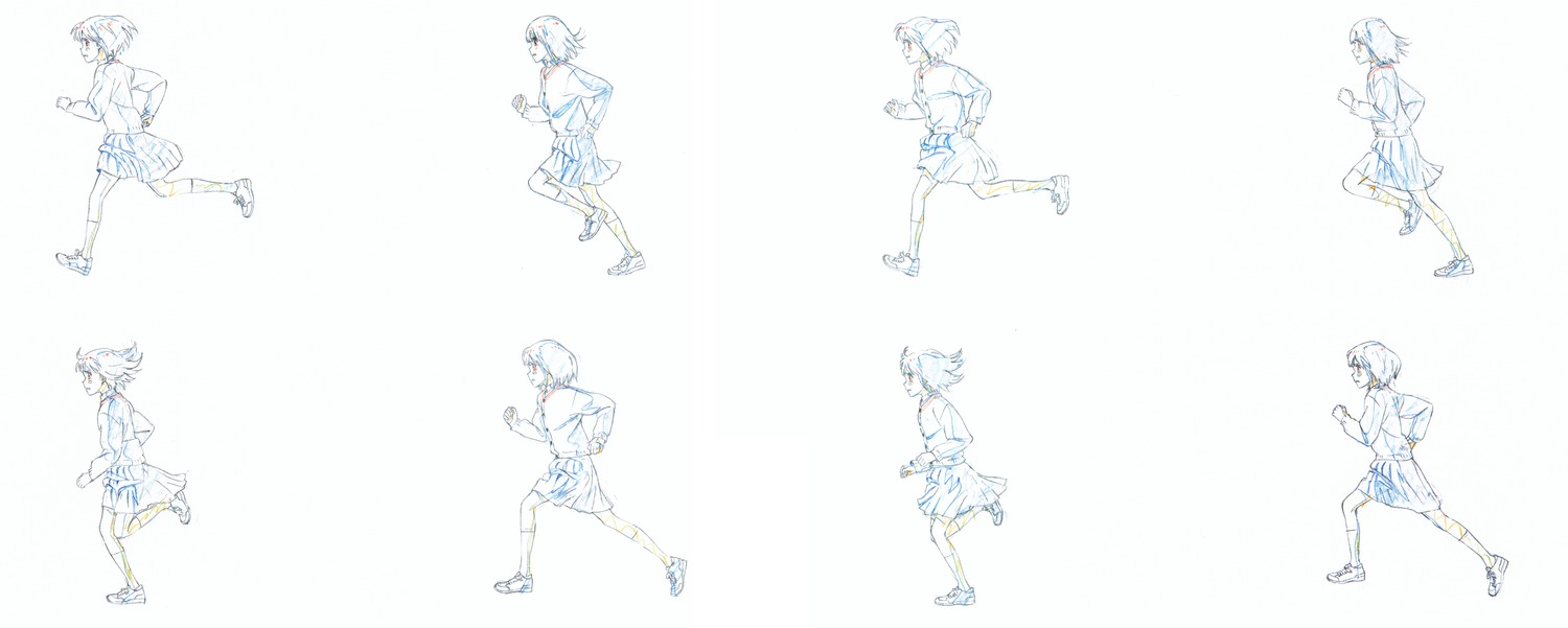 genga, kagami_no_kojou, production_materials, toshiyuki_inoue, walk_cycle