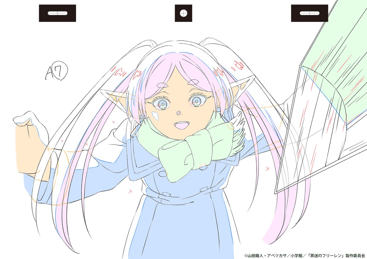 ayaka_sato, genga, production_materials, sousou_no_frieren, sousou_no_frieren_series