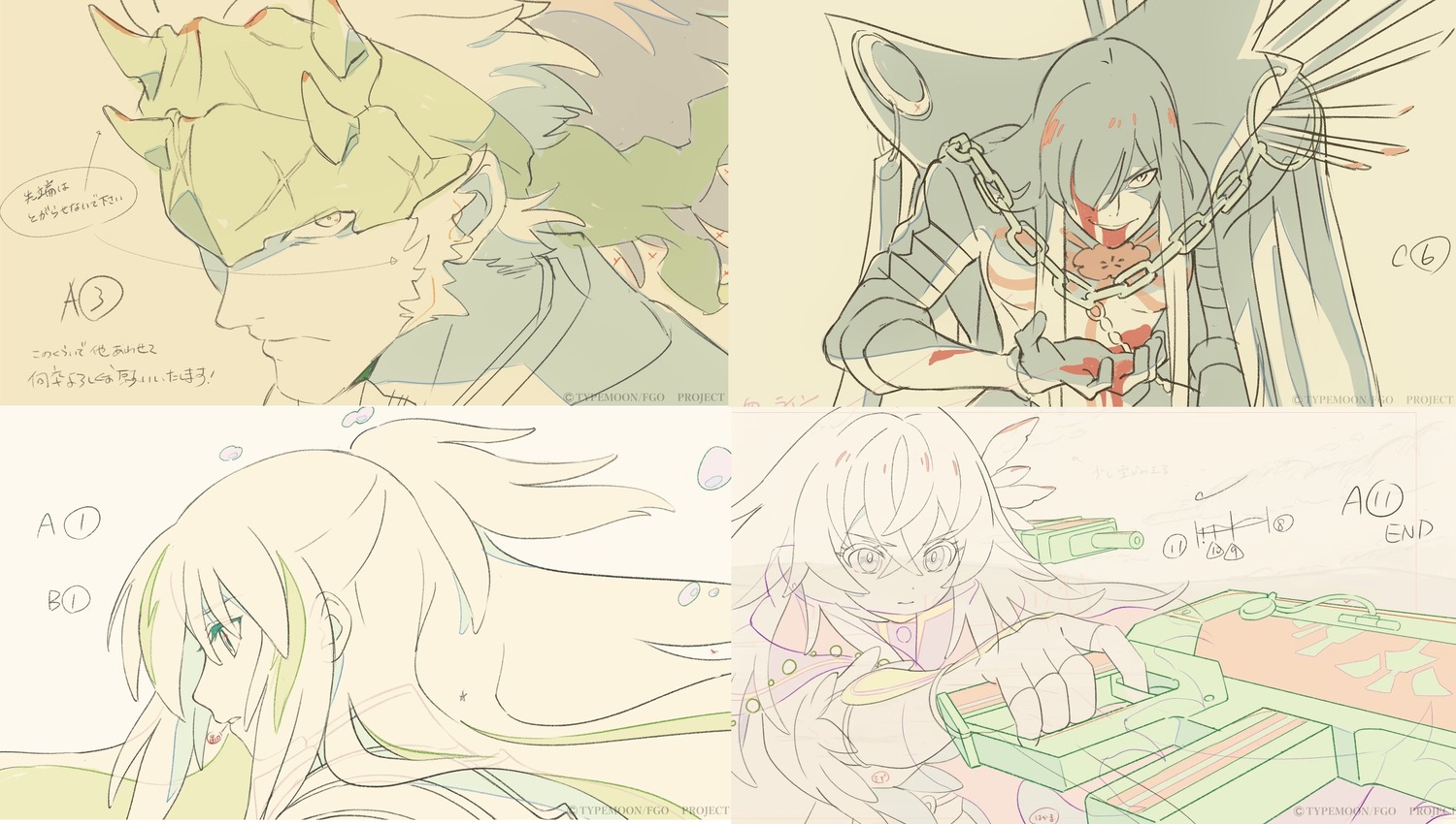 correction, fate/grand_order, fate/grand_order_cm, fate_series, genga, namiko_torii, production_materials