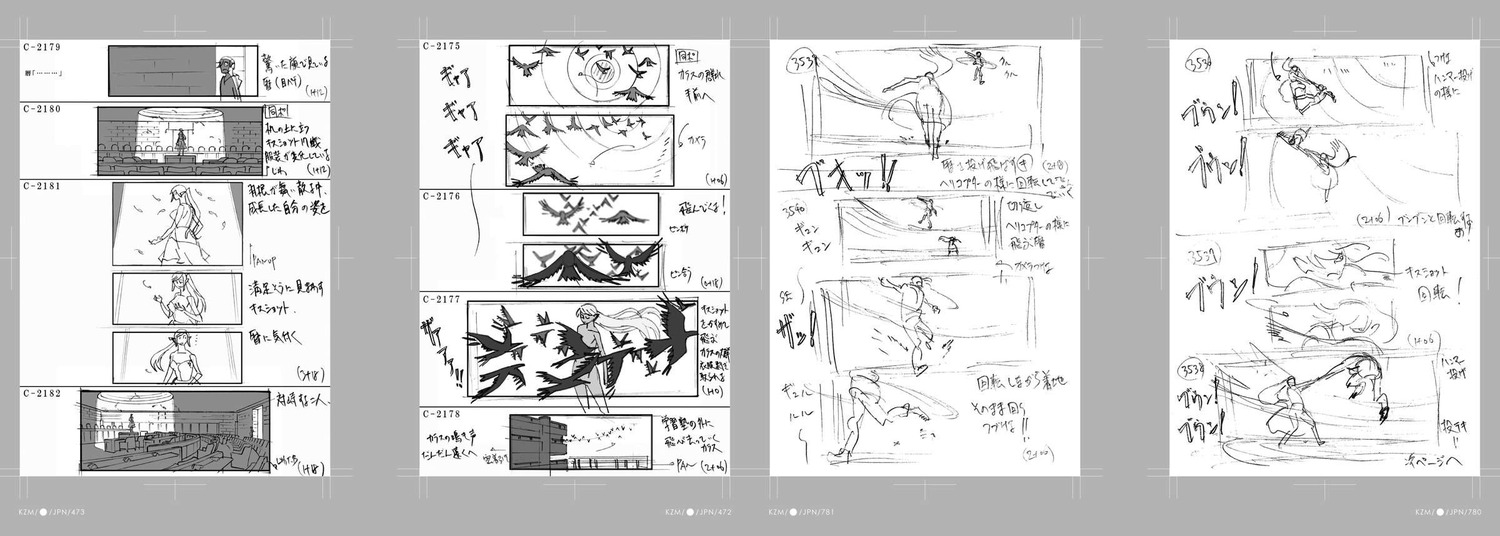 kizumonogatari, monogatari_series, production_materials, storyboard, tatsuya_oishi
