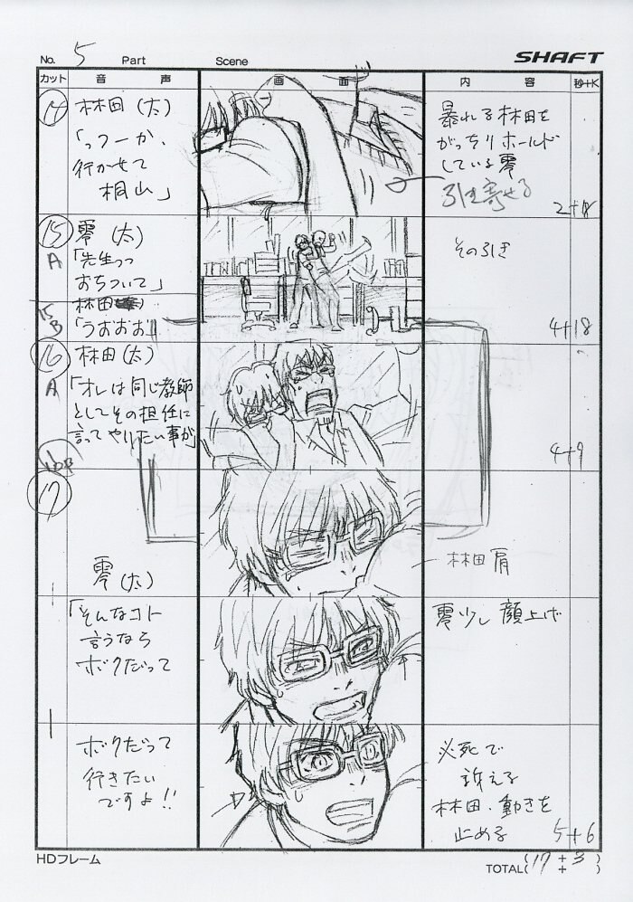 3-gatsu_no_lion, mie_oishi, production_materials, storyboard