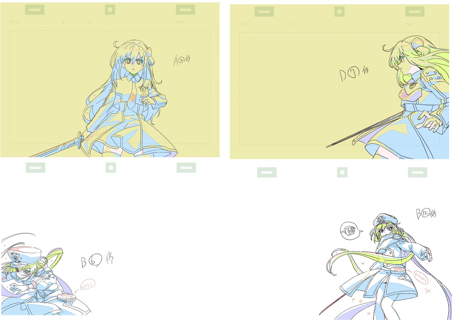correction, genga, kazuto_wakayama, production_materials, yu-gi-oh!, yu-gi-oh!_card_game_the_chronicles