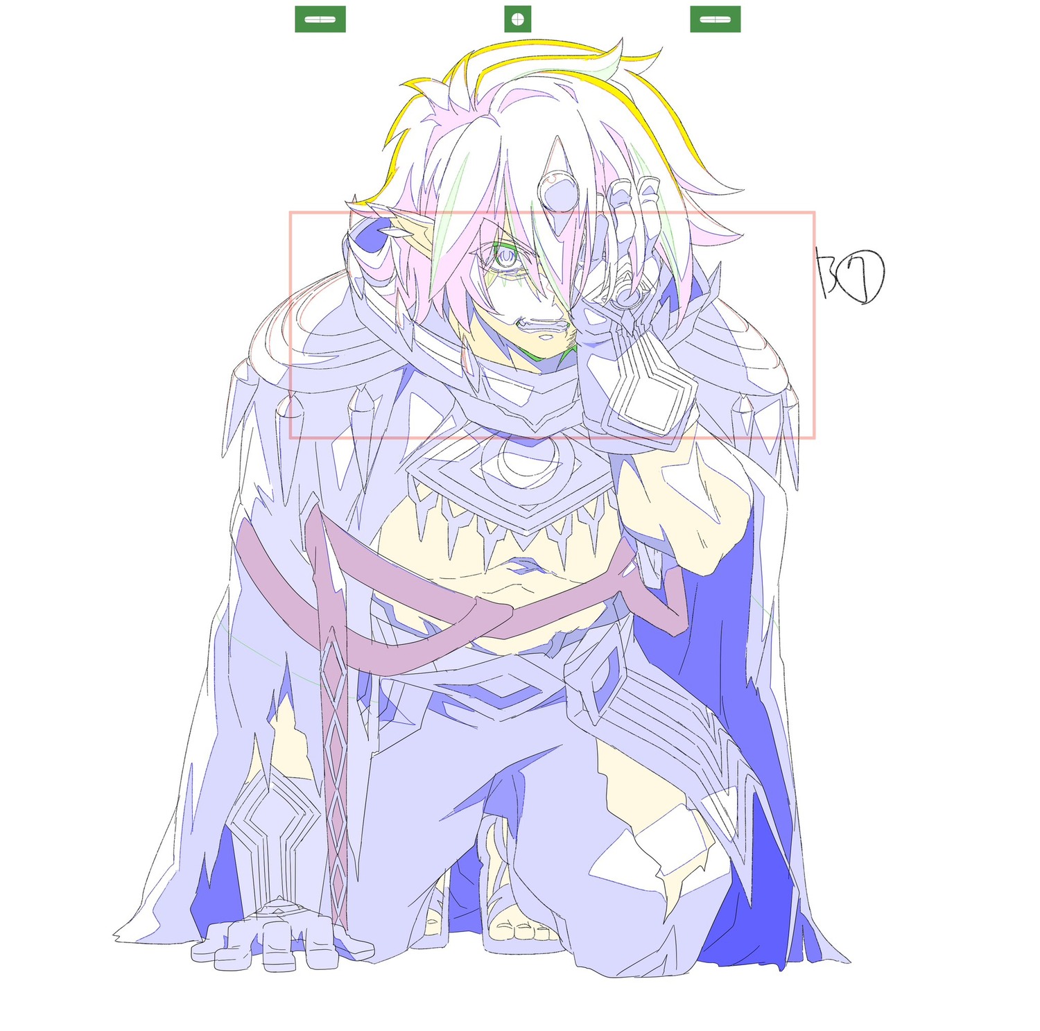 correction, genga, kazuto_wakayama, production_materials, yu-gi-oh!, yu-gi-oh!_card_game_the_chronicles
