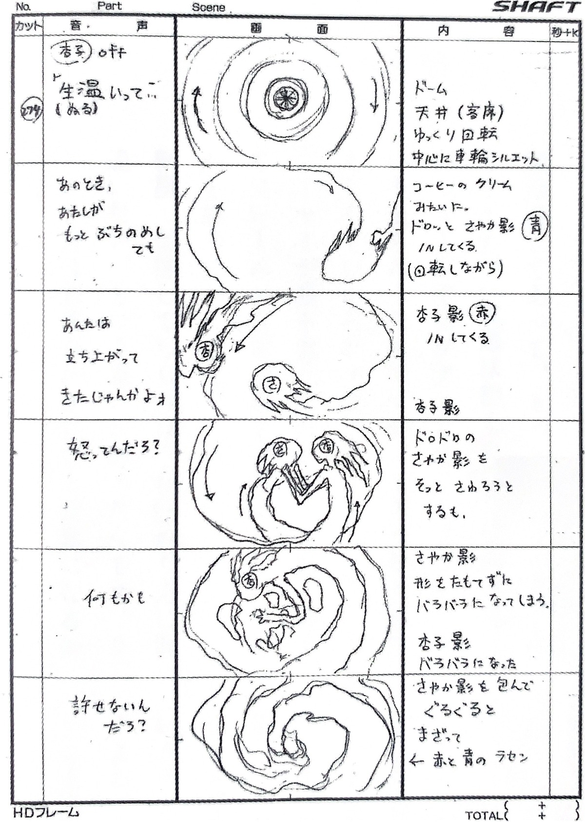 mahou_shoujo_madoka_magica, mahou_shoujo_madoka_magica_series, production_materials, storyboard, yosuke_anai