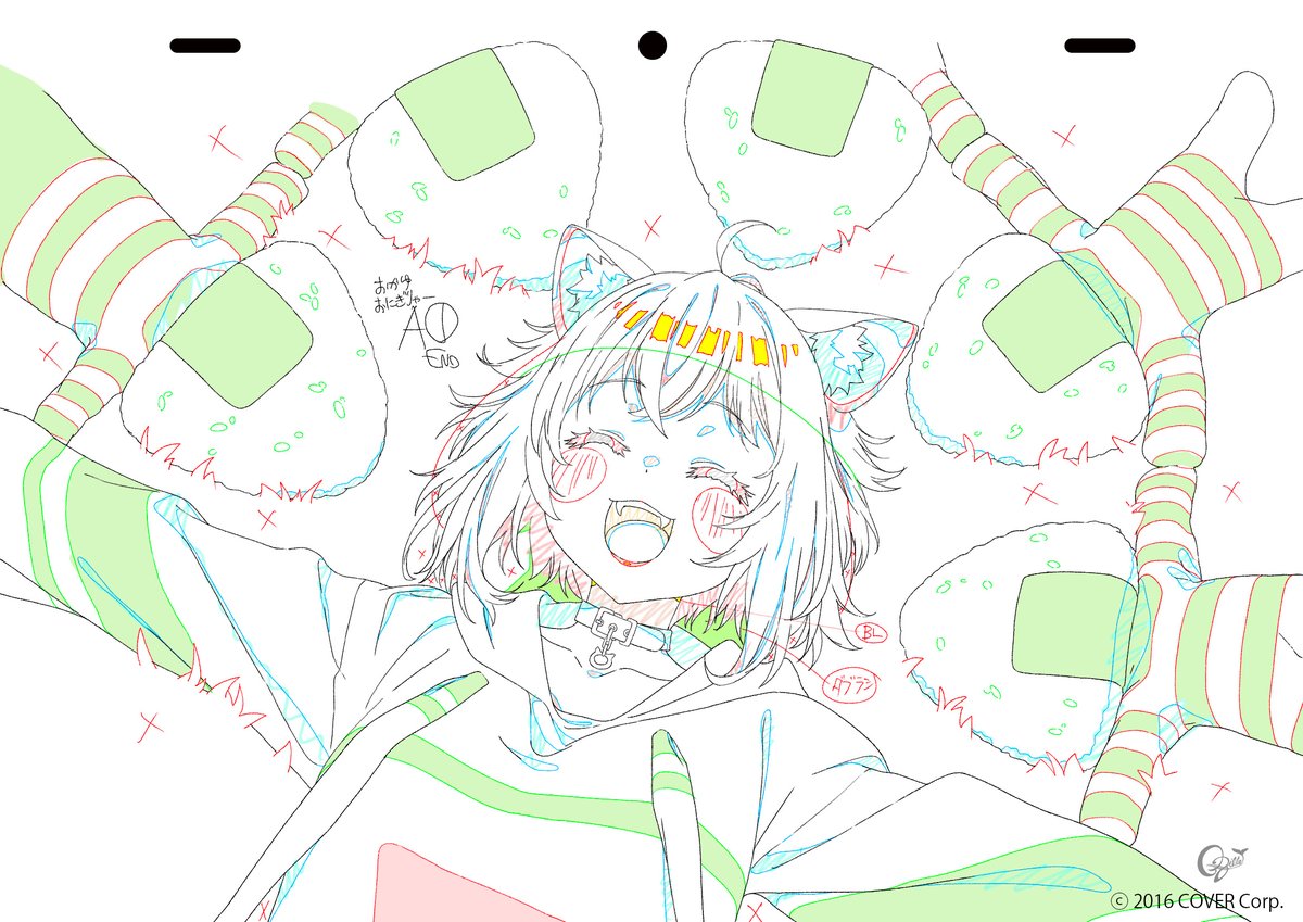 genga, hololive, masaaki_takiyama, nekokaburi-na, production_materials