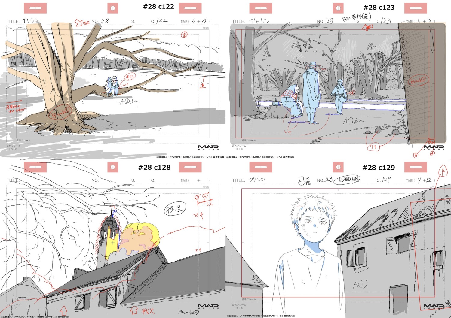 akiko_takase, china_(animator), genga, layout, production_materials, sousou_no_frieren, sousou_no_frieren_series