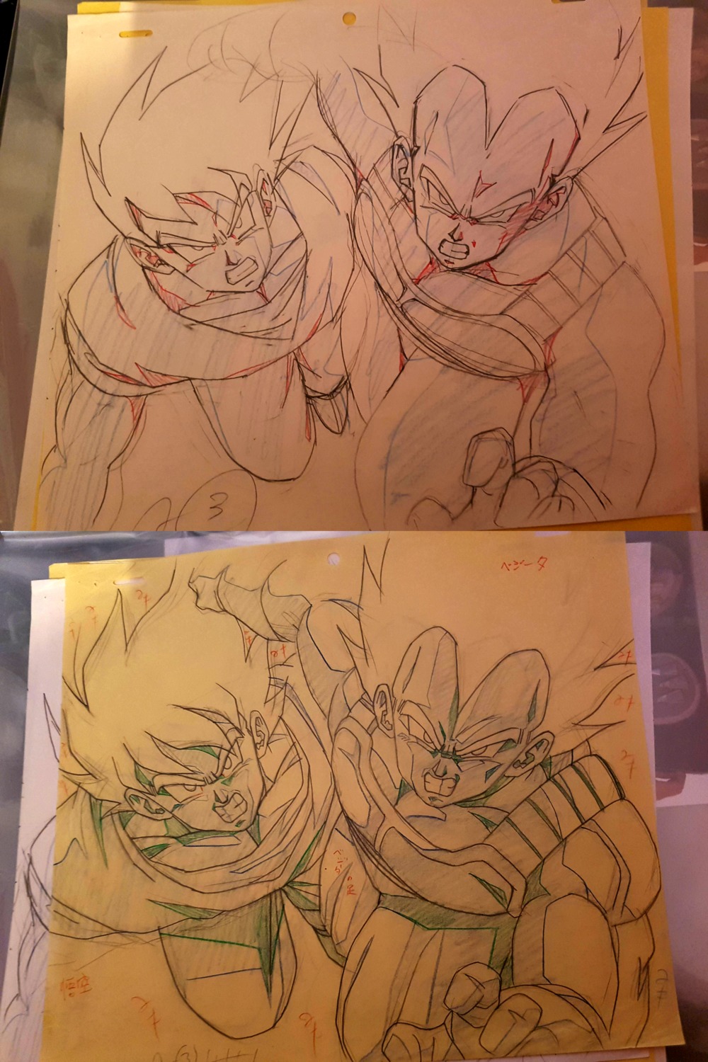 correction, dragon_ball_plan_to_eradicate_the_saiyans, dragon_ball_series, dragon_ball_z, genga, hideko_okimoto, masahiro_shimanuki, production_materials