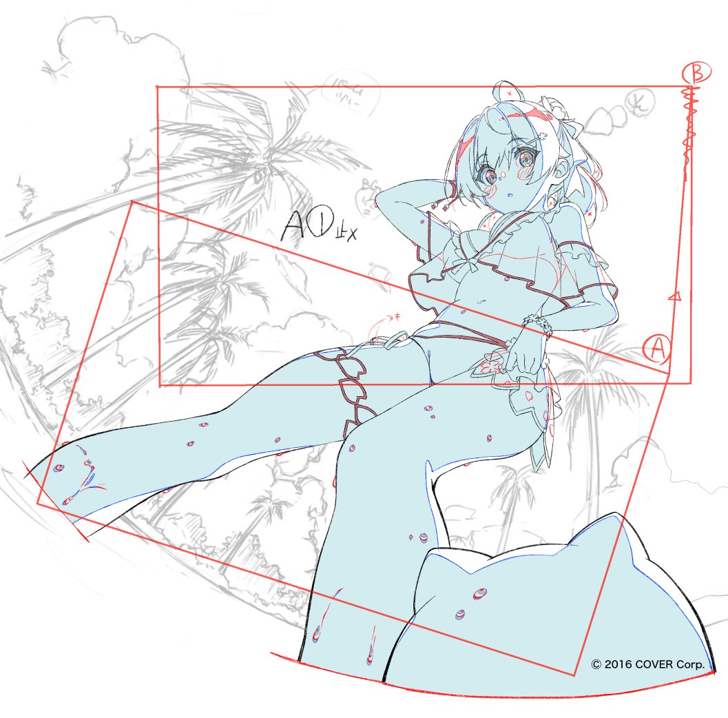 flower_rhapsody, genga, hiroyuki_oda, hololive, production_materials