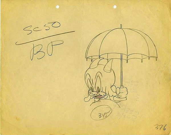 chuck_jones, genga, looney_tunes, porky's_badtime_story, production_materials, western