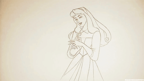 animated, character_acting, genga, marc_davis, production_materials, sleeping_beauty, western