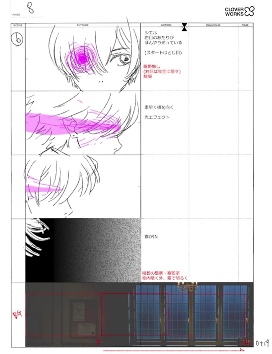 kuroshitsuji:_kishuku_gakkou-hen, kuroshitsuji_series, masashi_ishihama, production_materials, storyboard