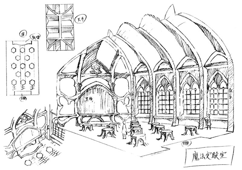 background_design, little_witch_academia, little_witch_academia_the_enchanted_parade, production_materials, settei, yuuji_kaneko