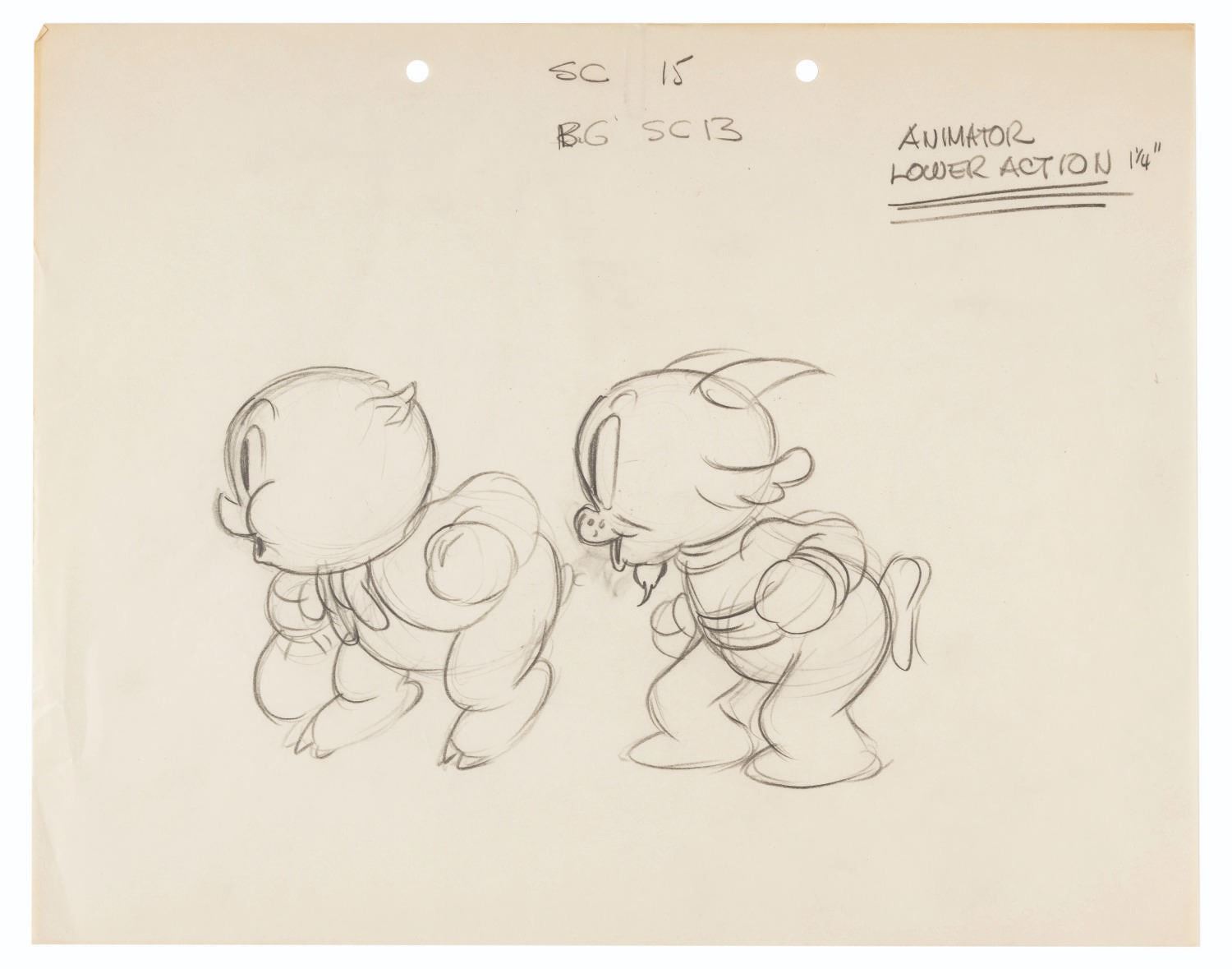chuck_jones, get_rich_quick_porky, layout, looney_tunes, production_materials, western