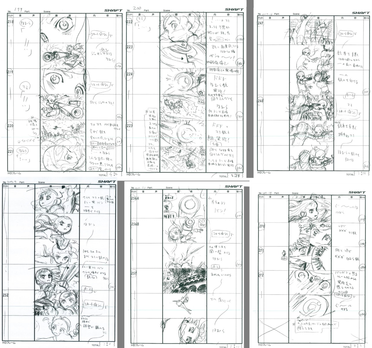 mahou_shoujo_madoka_magica_rebellion, production_materials, shinsaku_sasaki, storyboard
