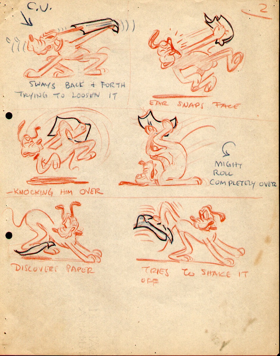 mickey_mouse, norm_ferguson, playful_pluto, production_materials, settei, storyboard, western