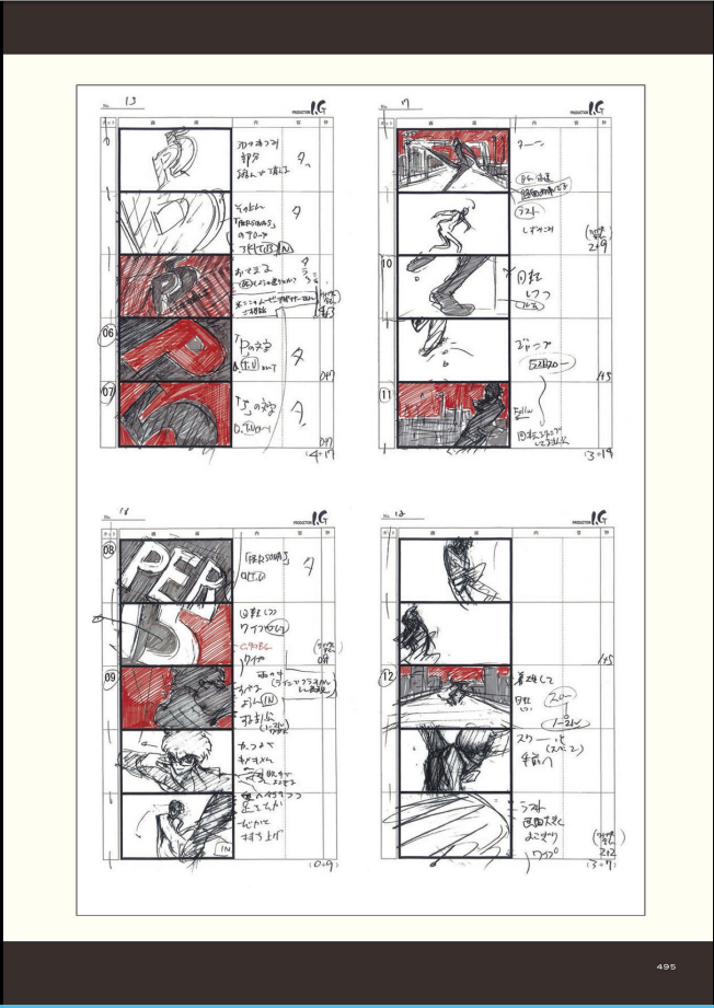 persona_5, persona_5_(game), persona_series, production_materials, sayo_yamamoto, storyboard