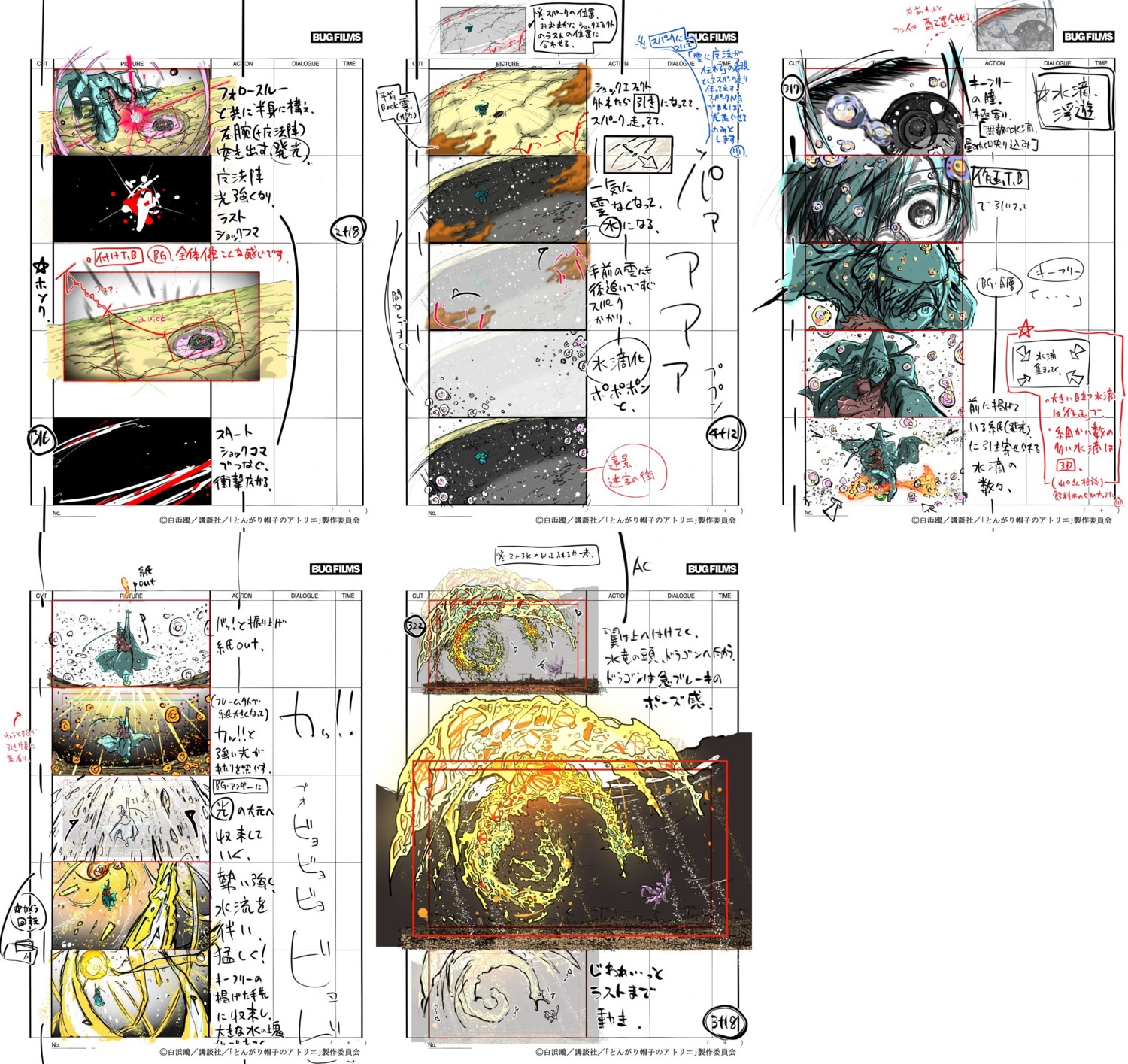 kazuki_kawagoe, production_materials, storyboard, tongari_boushi_no_atelier