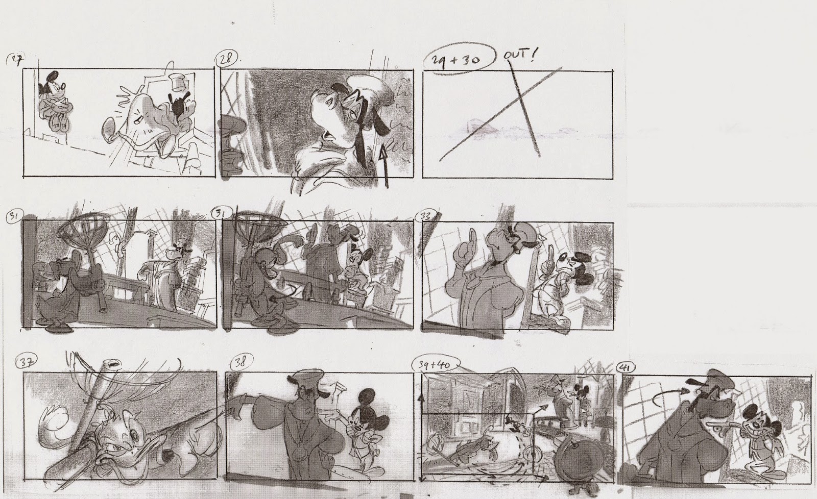 daan_jippes, mickey_mouse, production_materials, storyboard, the_prince_and_the_pauper, western