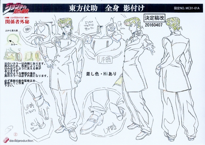 character_design, jojo's_bizarre_adventure:_diamond_is_unbreakable, jojo's_bizarre_adventure_series, production_materials, settei, terumi_nishii