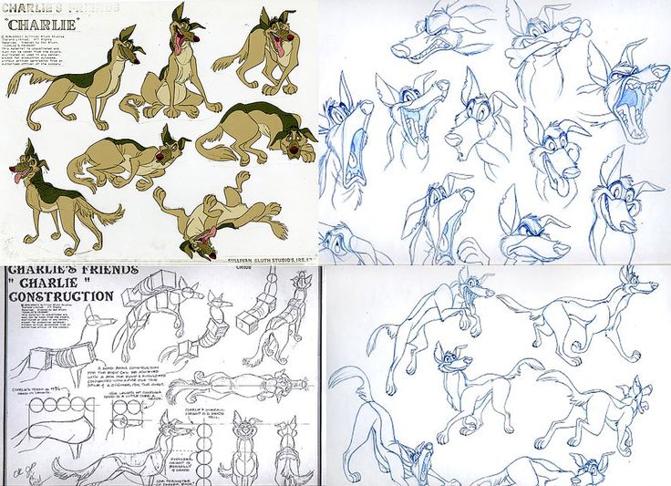 all_dogs_go_to_heaven, character_design, don_bluth, production_materials, settei, western