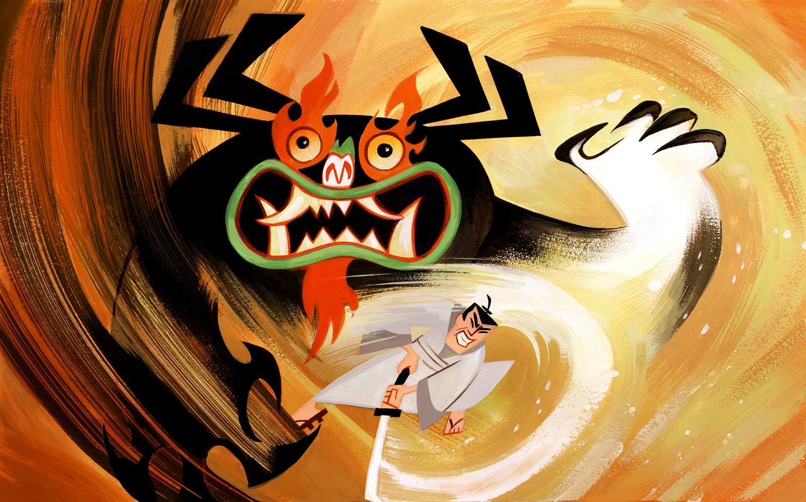illustration, samurai_jack, scott_wills, western