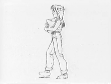 animated, genga, production_materials, walk_cycle, yoshiyuki_sadamoto