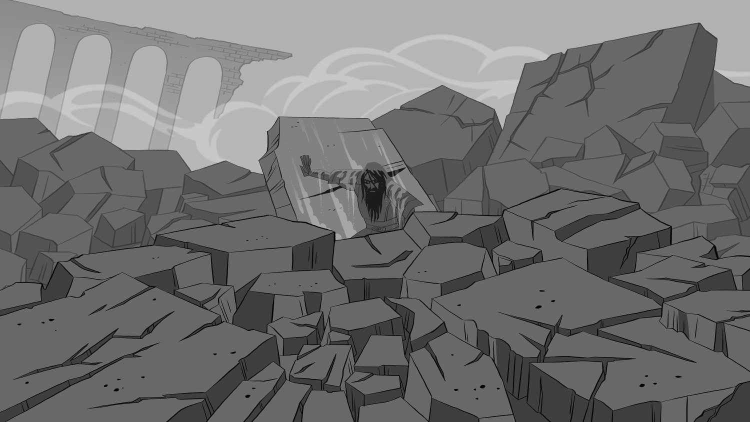 layout, lou_romano, production_materials, samurai_jack, samurai_jack_(2017), western