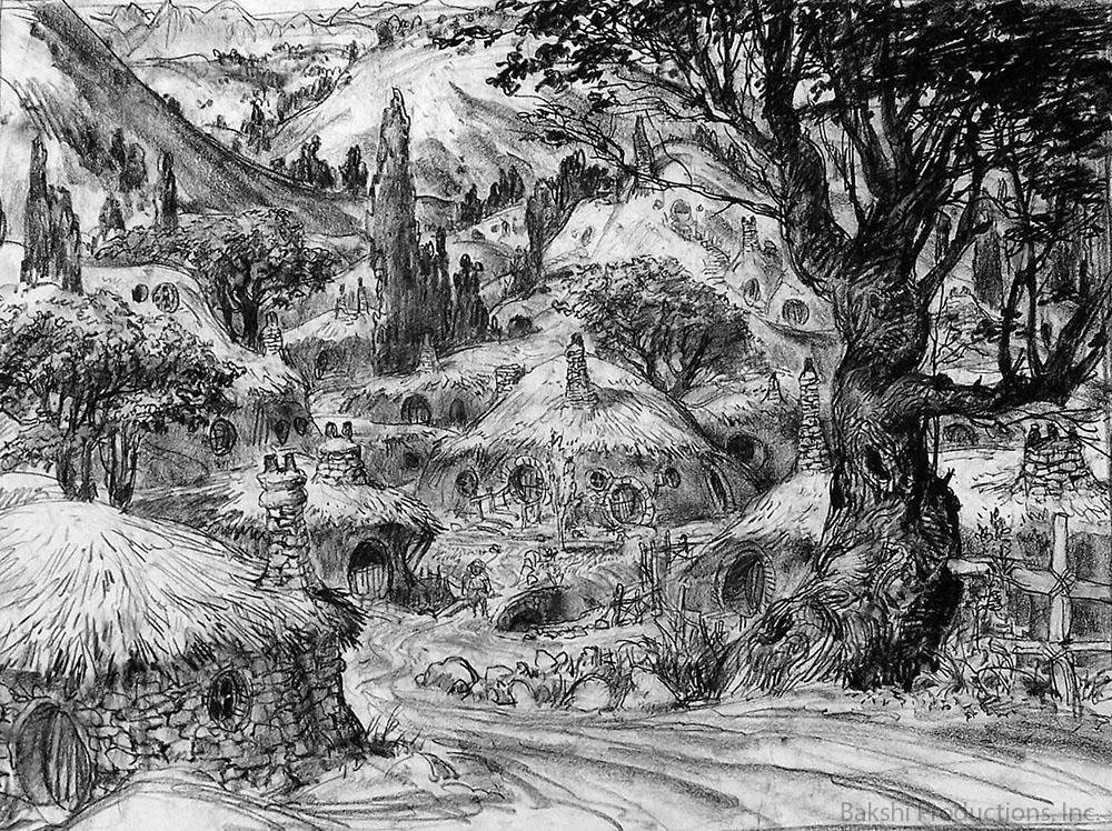 concept_art, illustration, mentor_huebner, production_materials, settei, the_lord_of_the_rings, western
