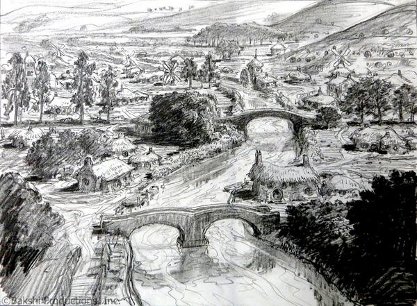 concept_art, illustration, mentor_huebner, production_materials, settei, the_lord_of_the_rings, western