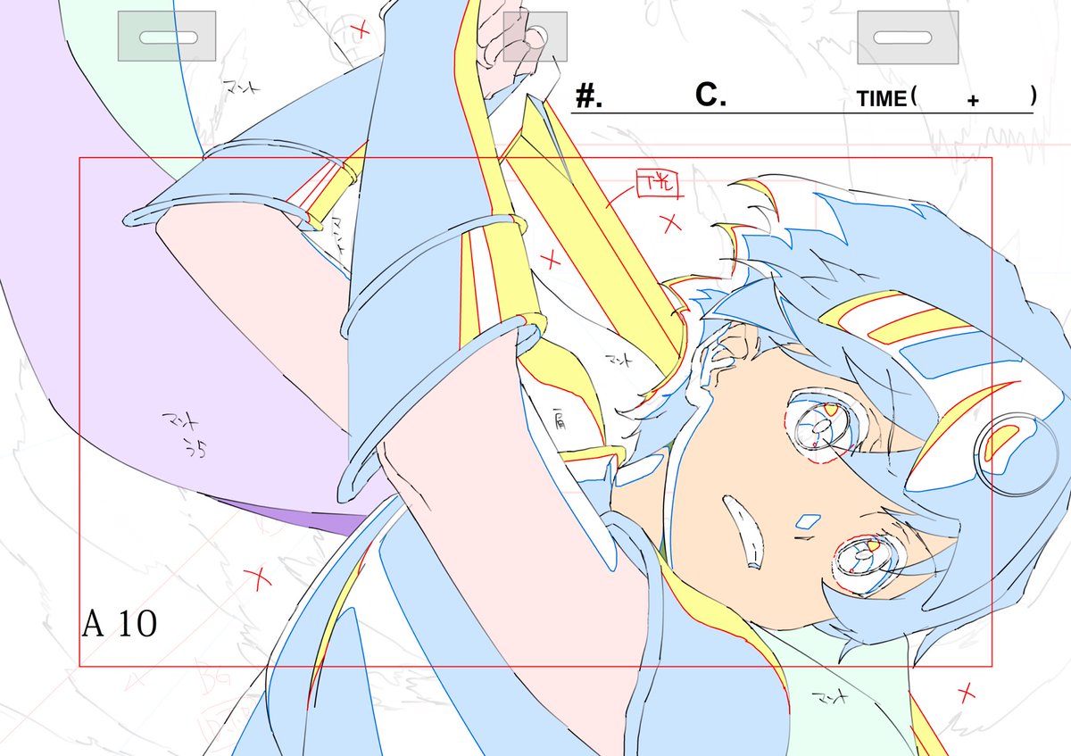 gamers!, genga, production_materials, ryu_nakayama