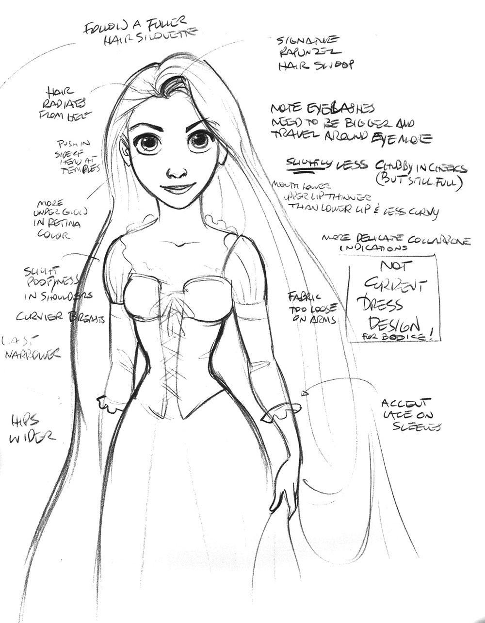 character_design, glen_keane, production_materials, settei, tangled, western