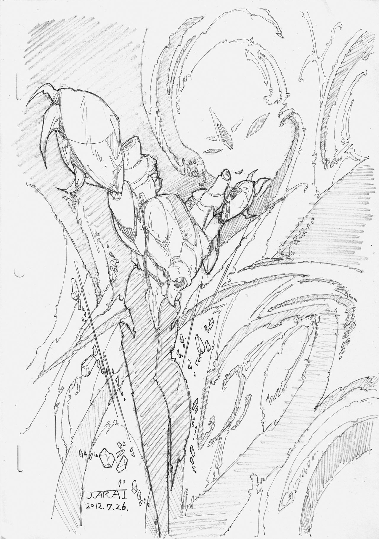 genesis_climber_mospeada, illustration, jun_arai
