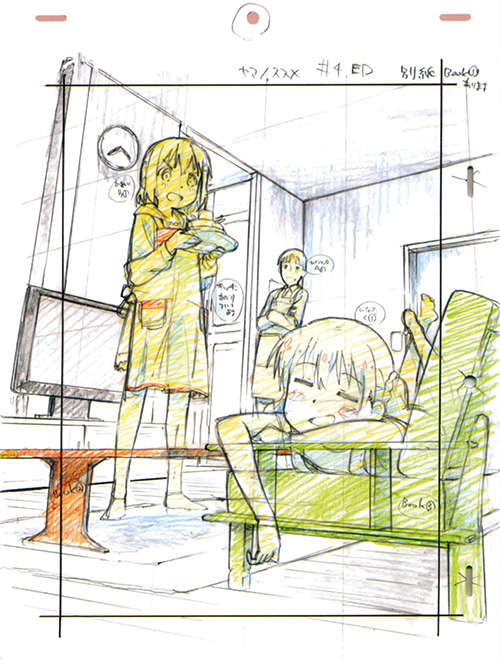 kazuaki_shimada, layout, production_materials, yama_no_susume, yama_no_susume_series
