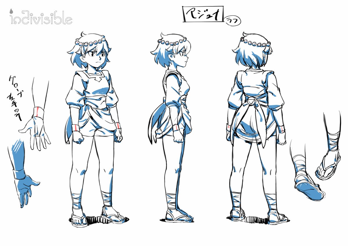 character_design, indivisible, production_materials, settei, yoh_yoshinari