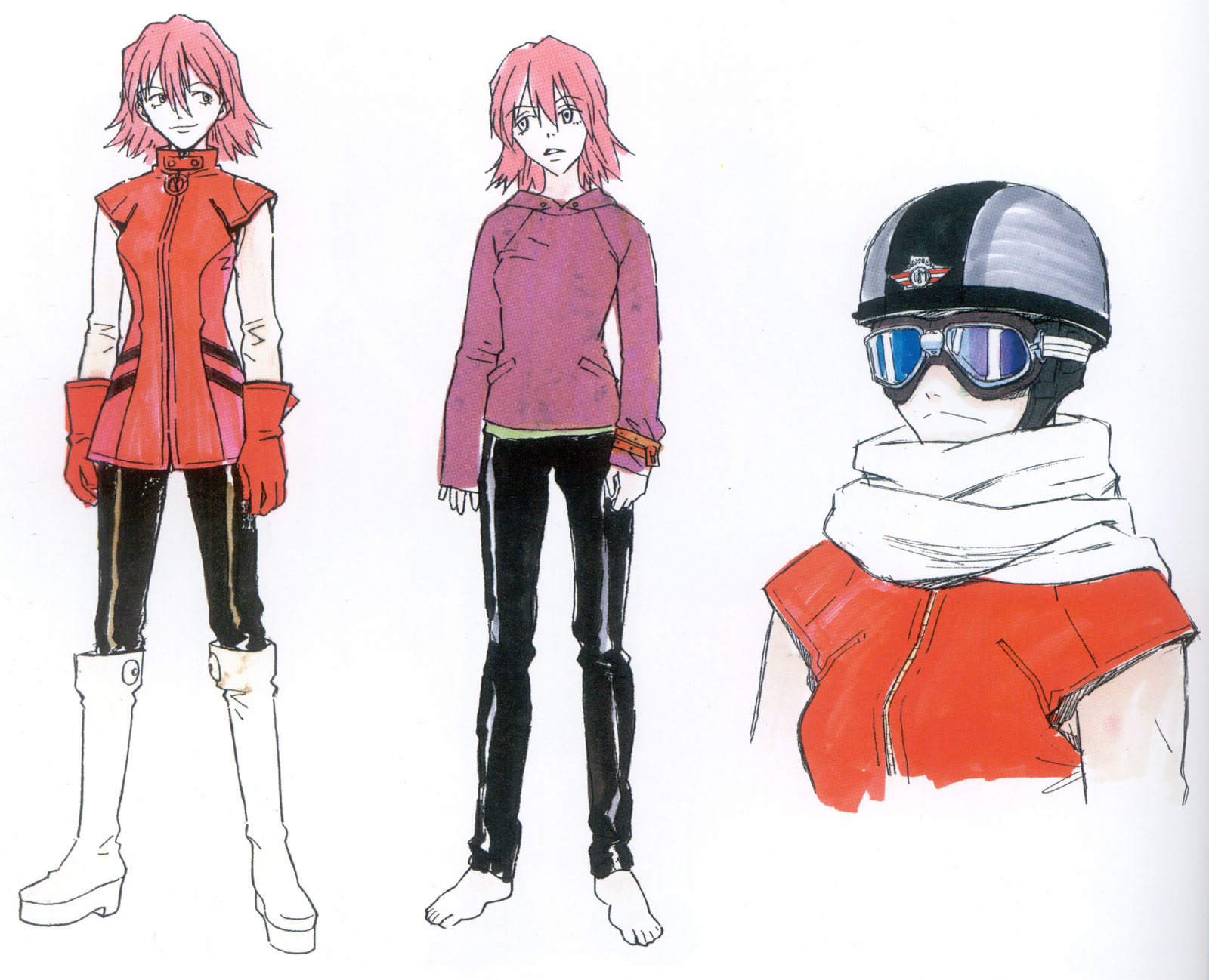 character_design, concept_art, flcl, flcl_series, production_materials, settei, yoshiyuki_sadamoto