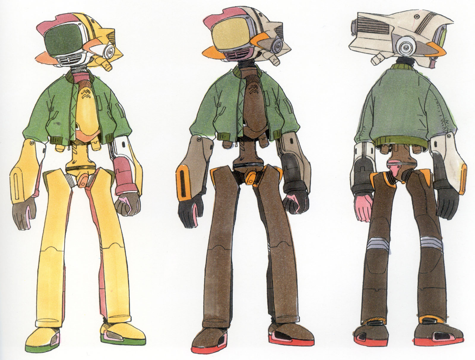character_design, concept_art, flcl, flcl_series, production_materials, settei, yoshiyuki_sadamoto