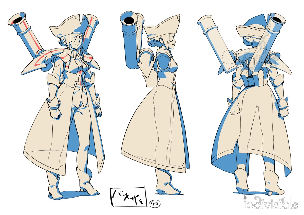character_design, indivisible, production_materials, settei, yoh_yoshinari