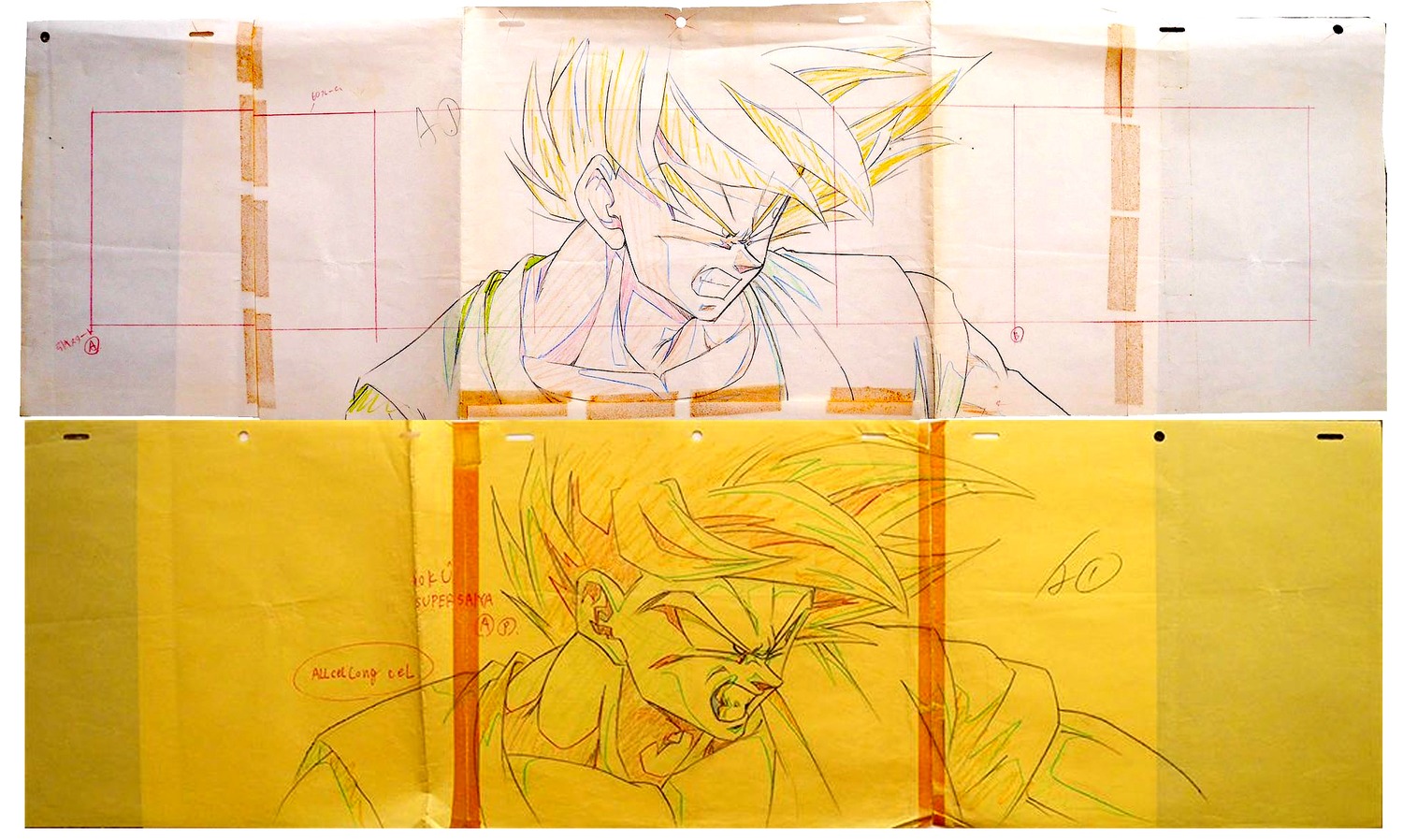 dragon_ball_series, dragon_ball_z, genga, isao_sugimoto, keisuke_masunaga, presumed, production_materials