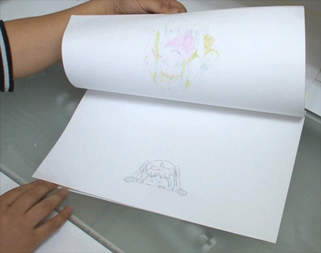 animated, artist_unknown, chuunibyou_demo_koi_ga_shitai!, flipbook, genga, production_materials
