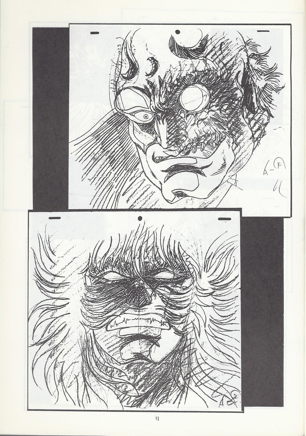 correction, genga, production_materials, takuya_wada, violence_jack, violence_jack_jigoku_gai_hen