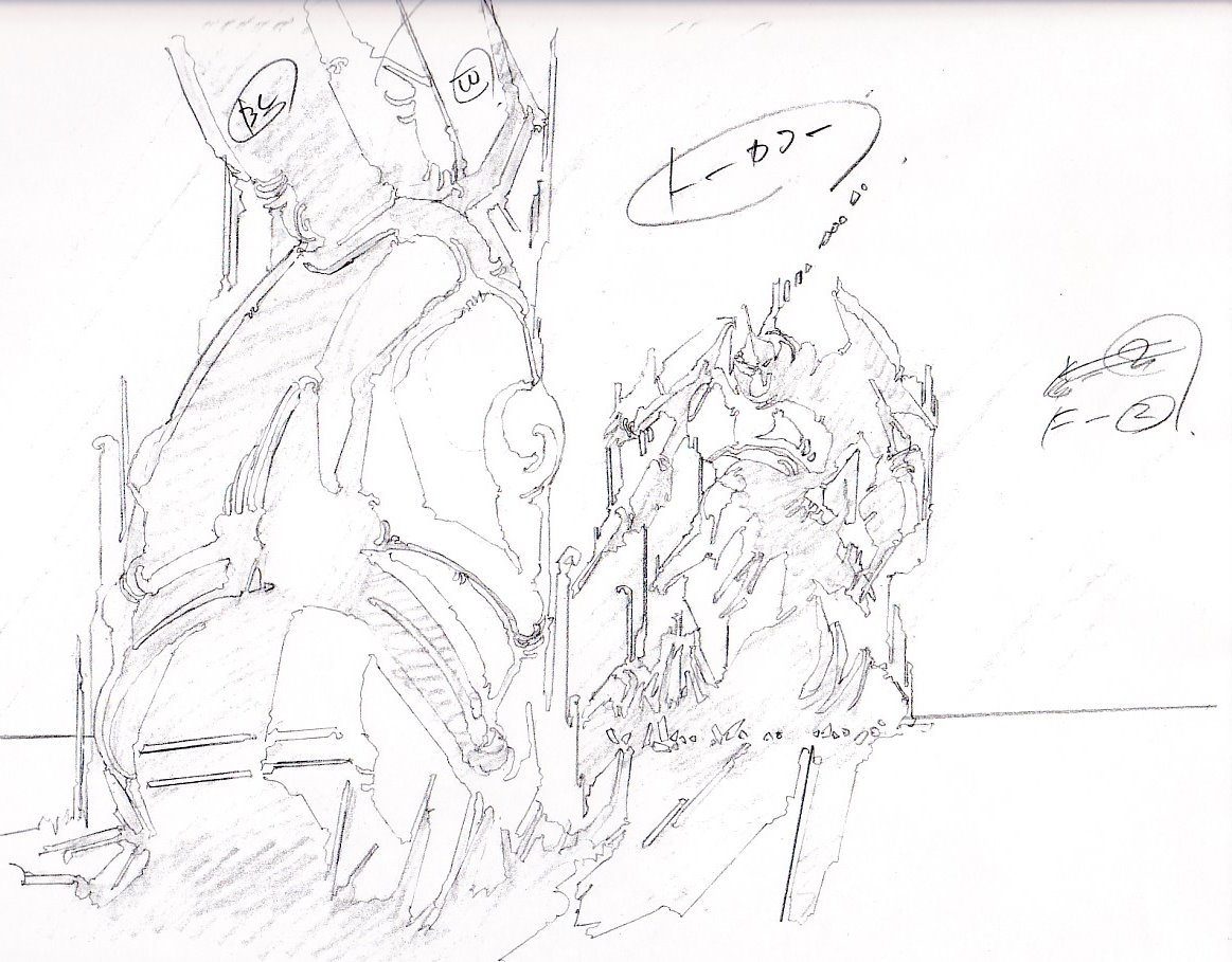 genga, panzer_world_galient, panzer_world_galient_(ova), production_materials, shinya_ohira