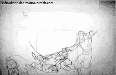 animated, fighting, genga, production_materials, rodolphe_guenoden, sinbad:_legend_of_the_seven_seas, western